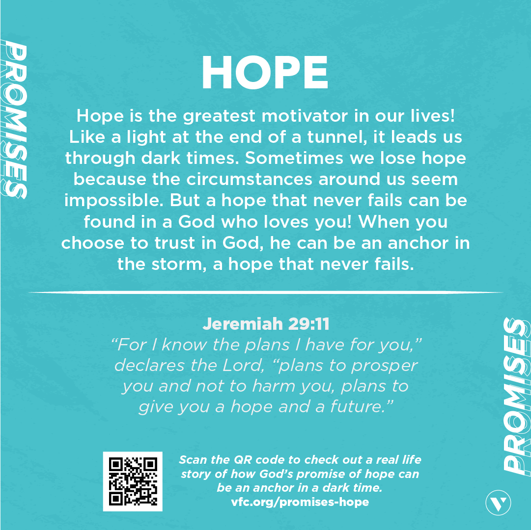 Promise Card about God's hope