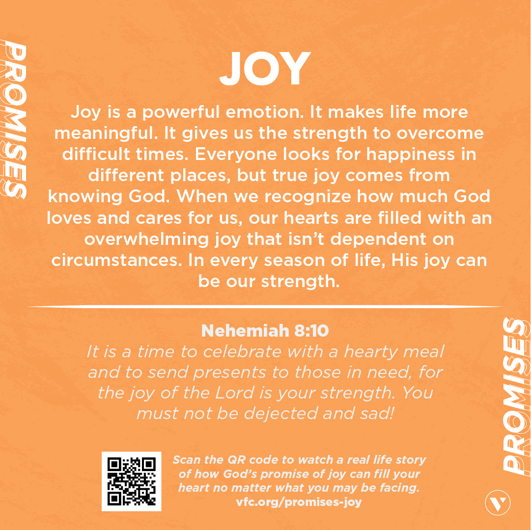Promise Card about God's joy