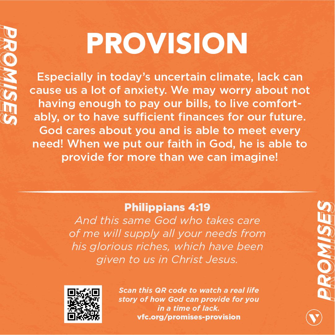 Promise Card about God's provision