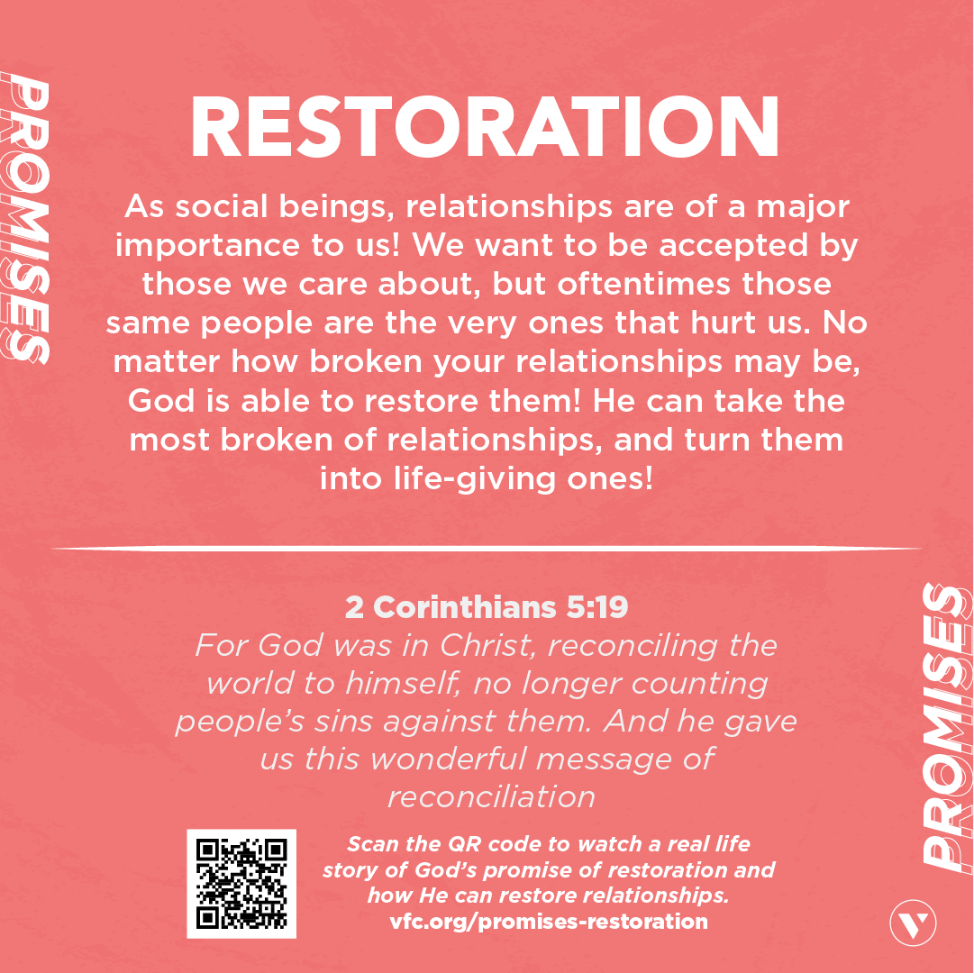 Promise Card about God's restoration